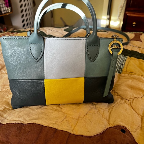 Longchamp Handbags - Longchamp Leather Crossbody Bag With Multi Colored Patches